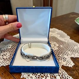 Antico bracciale art deco argento marcasiti