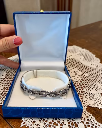 Antico bracciale art deco argento marcasiti