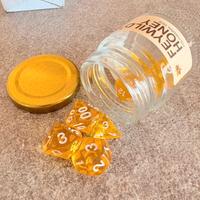 Set Dadi D&D “Feywild Honey” GDR Fantasy