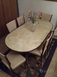 Tavolo anni '50/'60 +6sedie