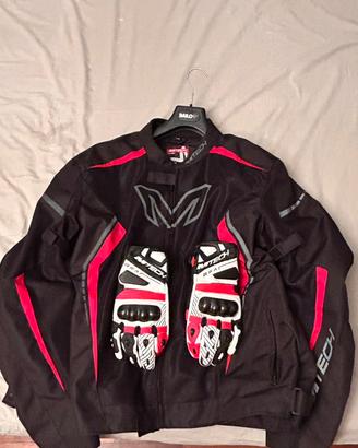 Giacca Moto Mtech e guanti Mtech
