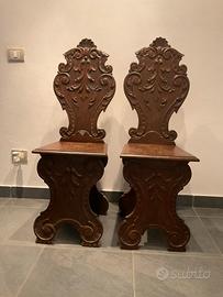 Coppia sedie d epoca