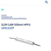 SLIM 14W 500mA HPFU (141112BIS) - Alimentatori LED