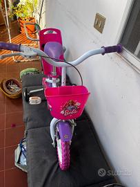 Bicicletta Barbie con seggiolino e cestino
