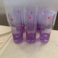 6 bicchieri alti in alessandrite anni 70