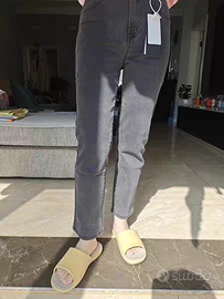 Jeans da donna a vita alta a sigarette, lungo fino