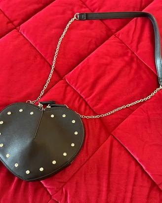 Borsa a Tracolla Cuore Nero Even&Odd - Strass