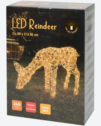 Renna natalizia luminosa a 240 LED