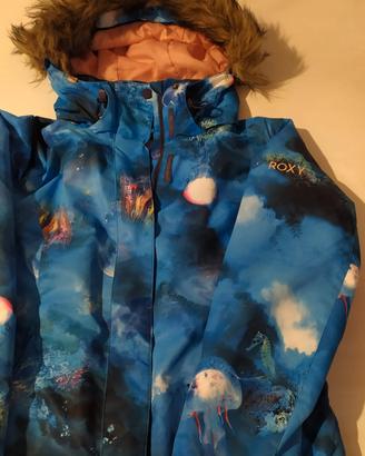 Roxy Giacca Snow Tg.M Blu Ghiaccio con meduse 
