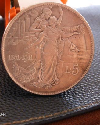 5 LIRE 1861/1911--girautocar-vintage