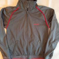 Felpa Carhartt nera con dettagli rossi, taglia XS