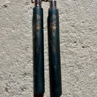 Nunchaku vintage anni ’80 nero con drago oro