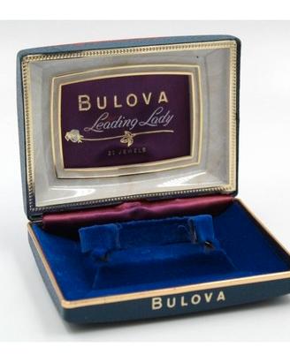 Bulova Leading Lady Velluto Blu Scatola Vintage