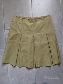 Gonna plissettata verde oliva