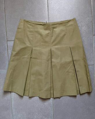 Gonna plissettata verde oliva