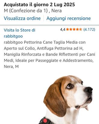 pettorina x cane taglia M