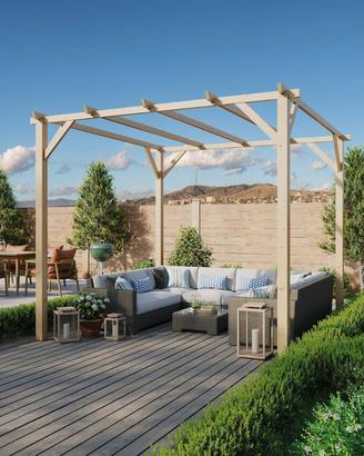 Ligna - Pergola da Giardino 3x3 in Legno