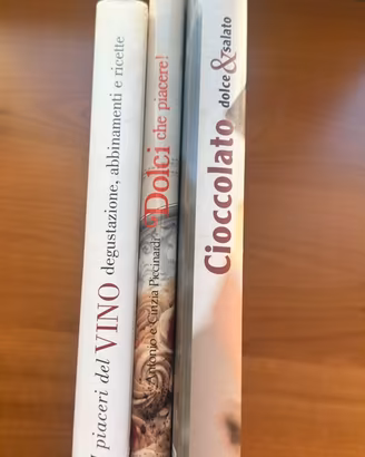 3 grandi Libri di Enogastronomia VINO-DOLCI-CIOCCO