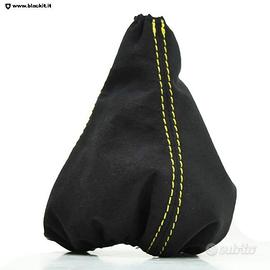 Cuffia cambio 500 o 595 alcantara filo giallo