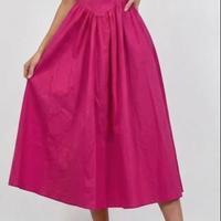 Abito Midi Fucsia con Corpetto a Corsetto 