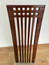 Set 5 sedie alto schienale stile Mackintosh legno