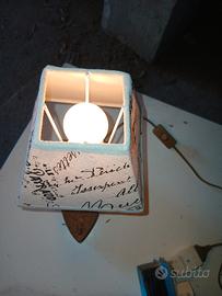 lampada vintage artigianale ferro da stiro 