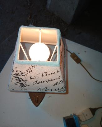 lampada vintage artigianale ferro da stiro 