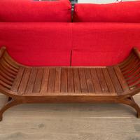 Panca in legno massello stile coloniale/etnico