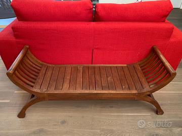 Panca in legno massello stile coloniale/etnico