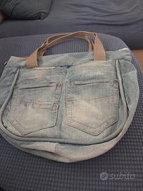 borsa a spalla in jeans