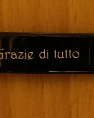 Braccialetto acciaio inossidabile, con scritta