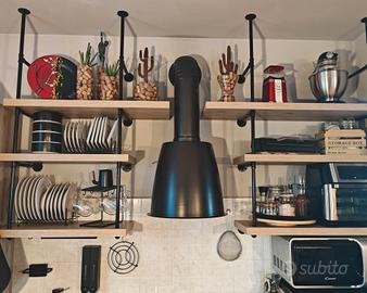 parete industrial cucina + Cappa Design 