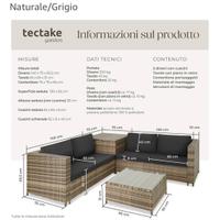 SET DIVANETTI DA GIARDINO IN RATAN