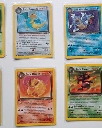 Carte Pokemon set Team Rocket 1a edizione