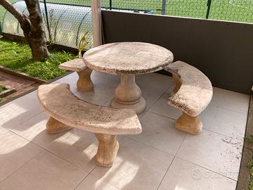 Tavolo giardino cemento