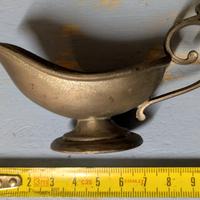 Mini Salsiera / Porta-spezie in Peltro Vintage 