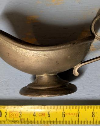 Mini Salsiera / Porta-spezie in Peltro Vintage 