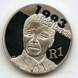SUD AFRICA ARGENTO NELSON MANDELA NOBEL PACE RARA