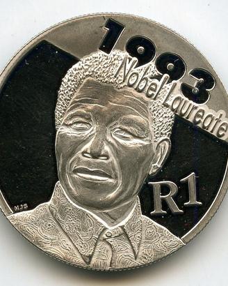 SUD AFRICA ARGENTO NELSON MANDELA NOBEL PACE RARA