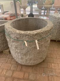 Vaso tondo grosso granito