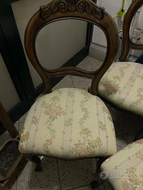 Sedie legno rivestite