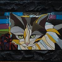 Quadro pittura dipinto gatto