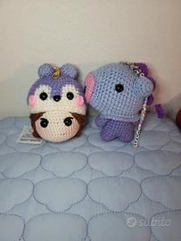 Portachiavi Amigurumi di Mang dei BT21 e di JHope