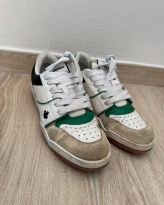sneakers dsquared2 uomo bianco verde originale