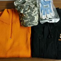 Maglione, gilet, cappello e guanti  da lavoro