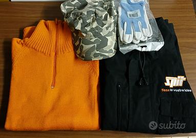 Maglione, gilet, cappello e guanti  da lavoro