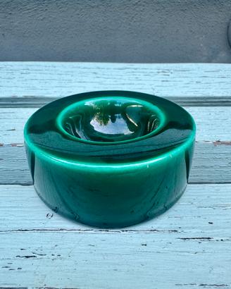 Posacenere vintage verde smeraldo anni 60/70