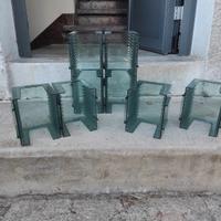 Porta CD Componibili in plastica color Verde Acqua