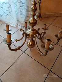 lampadario in ottone 