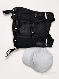 Set  running nuovo - gilet trail + cappellino rego
